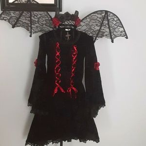 Girl's Gothic Demon costume by Spirit, size M.